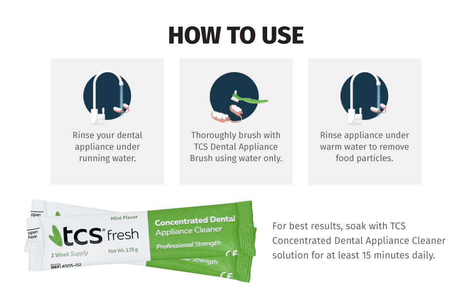 TCS Fresh Dental Appliance Cleaning Soft Bristle