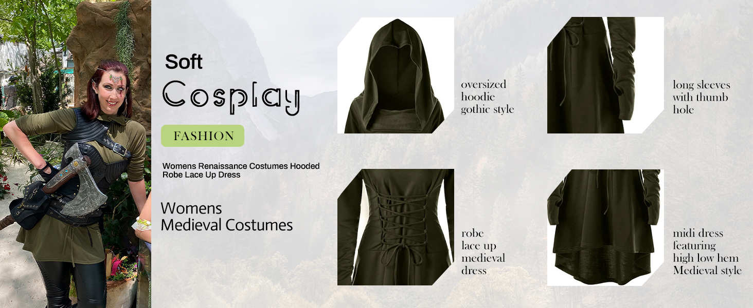 Renaissance Hooded Dress