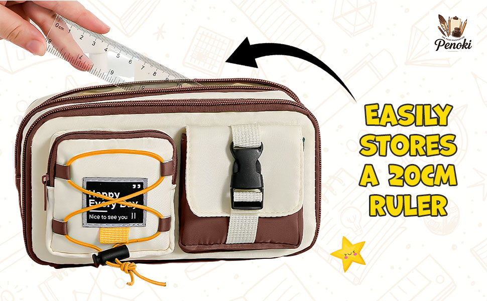 E Capacity Pencil Case - Stylish Multi-Compartment Stationary Organizer for School,