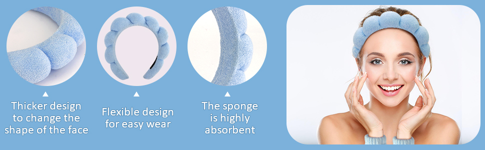 skincare headband and wristband set