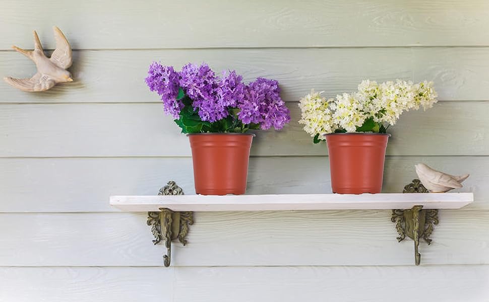 6 Inch Plastic Seedling Pots with 30 Pcs Plant Labels