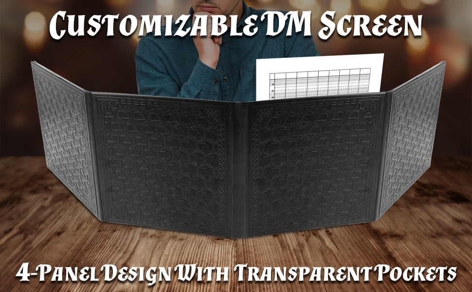 CASEMATIX DM Screen Faux Leather Embossed GM Screen Four