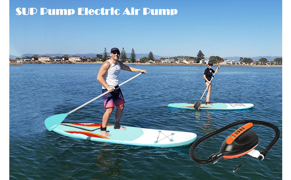 Triclicks SUP Pump Electric Air Pump 16PSI 12V Intelligent DC Car Pump