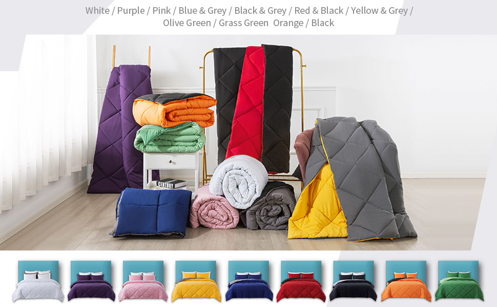 Decroom Lightweight Queen Comforter Set with 2 Pillow Sham 3 Pieces