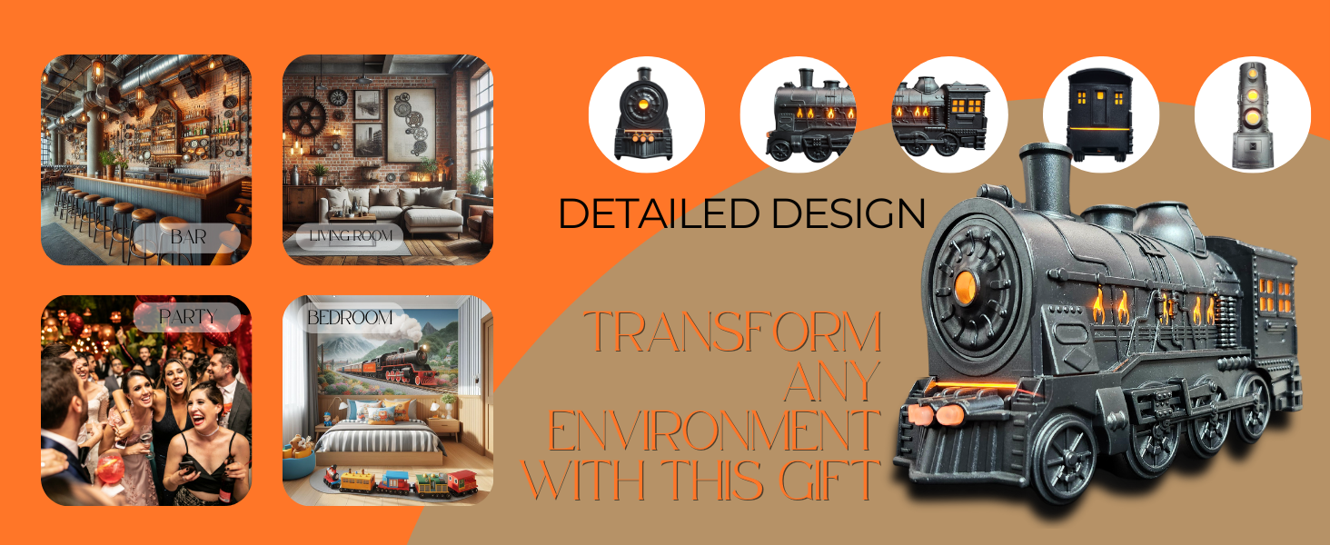 Di'Aroma Train Diffuser locations and detailed model