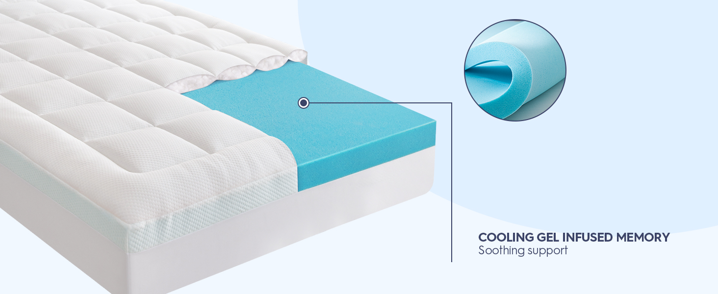 bamboo memory foam mattress topper