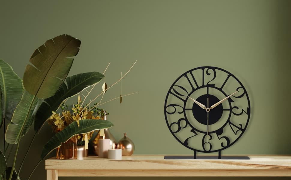 Battery Operated Desk Clock Modern Metal Desk Clock Horloge de Bureau