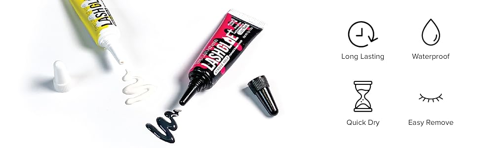 BlackPink Strip Lash Adhesive Lashglue Improved Stronger Formula Strong Hold Fast Drying Waterproof