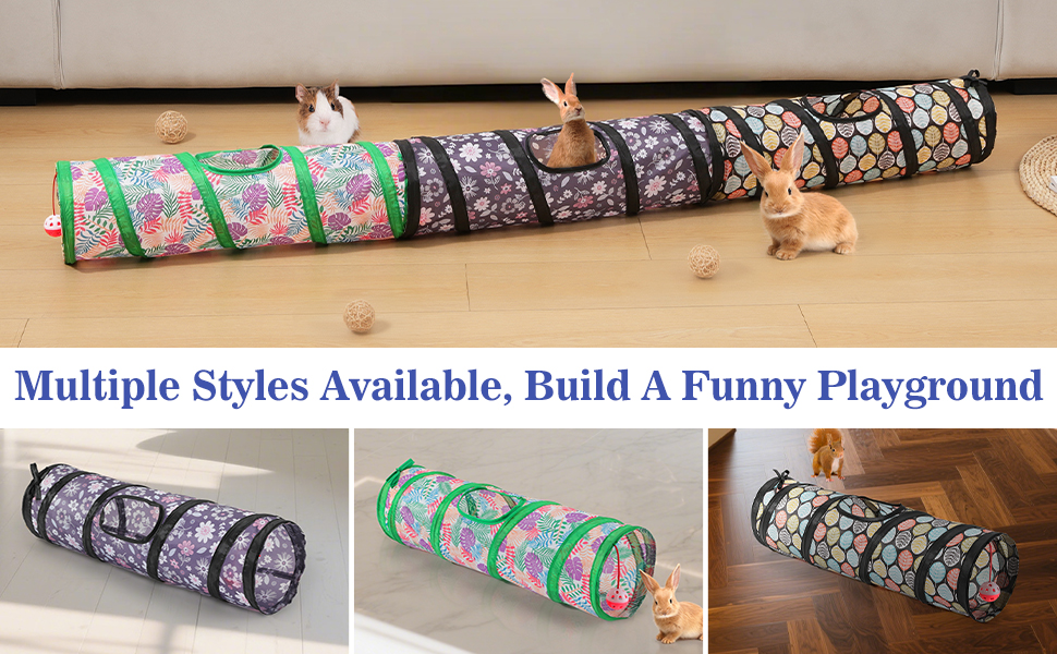 collapsible small animal hideout, pet tube for hamsters guinea pigs rabbits ferrets chicks