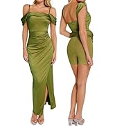 Popilush Shapewear Dress Womens Multi Way Wear Dresses Off The Shoulder Maxi Dress Bodycon Long C...