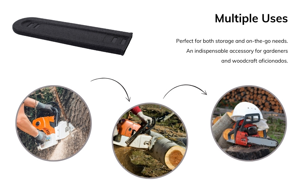 Universal Chainsaw Bar & Blade Guard Case Cover with Black
