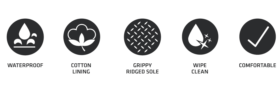 Kids colourful wampool waterproof rubber wellies wellington water comfy cotton warm yellow red blue