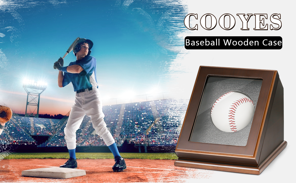 Baseball Display Case, Baseball Holders for Balls, Wood