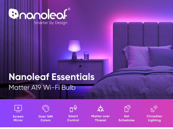 Nanoleaf Bulb(A19 | E26) 【新品未開封】【4個セット】 Matter Wi-Fi A19 Smart Bulb (4 Pack) - NL7501K0304A010