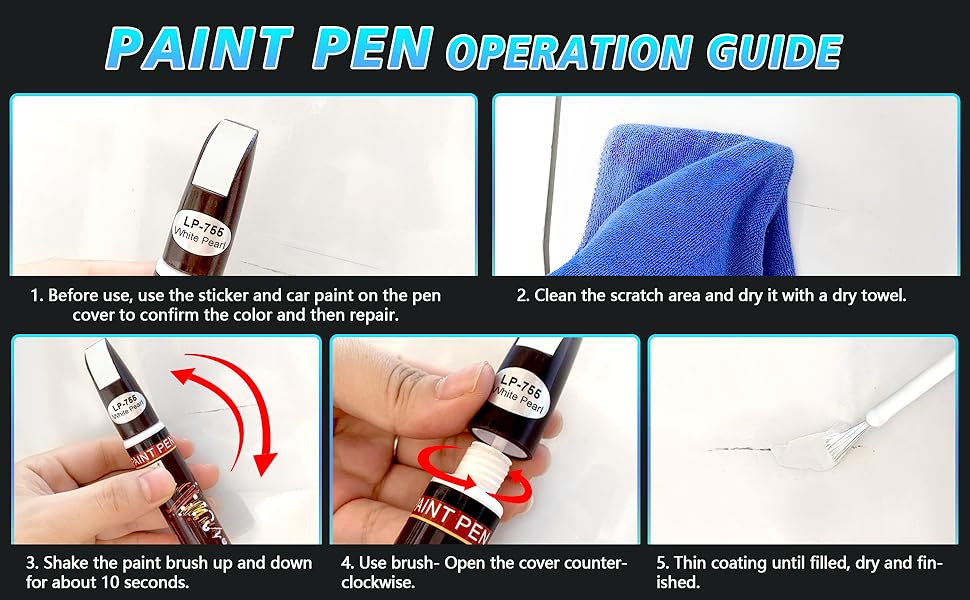Touch Up Paint Pen for Cars Scratch Removal Repair, Wheel