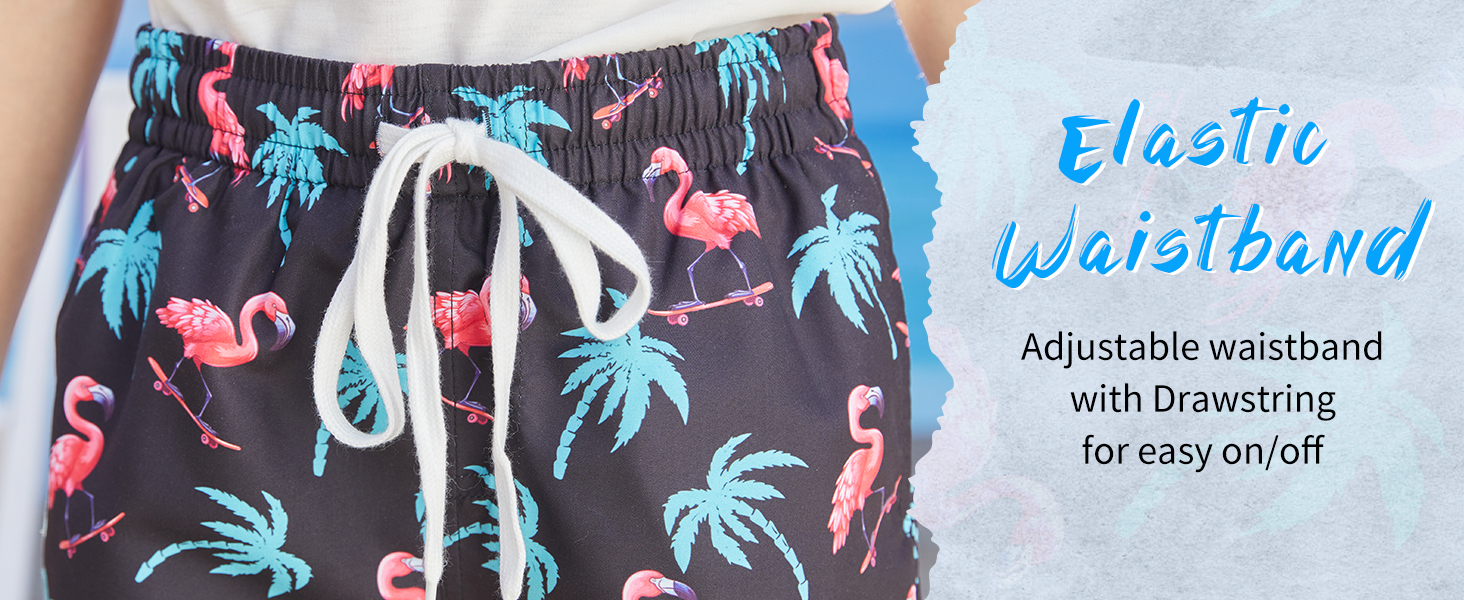 Flamingo Swim Trunks for Boys