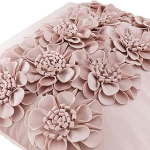 velvet throw pillow cover soft flower pillowcase bed living room car sofa couch home office chair