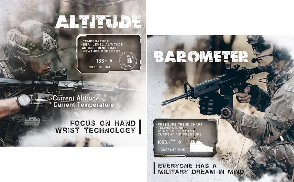 NORTH EDGE APACHE-46 Digitale Sportuhren für Herren Militäruhren mit ...