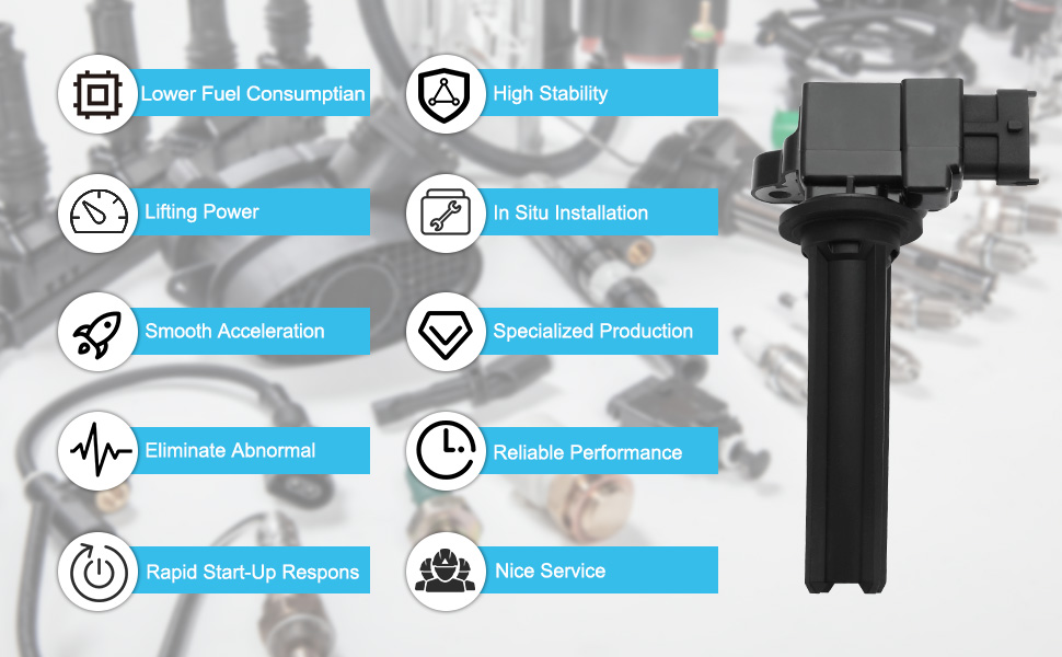 TAUTOY Set Of 4 UF526 Ignition Coil &amp; Iridium Spark Plugs