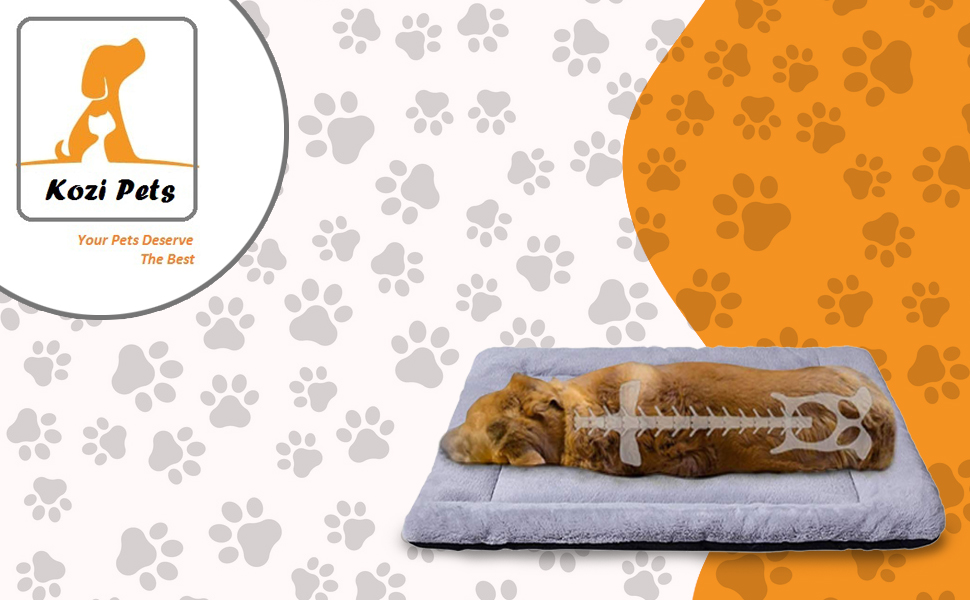 KOZI PET Summer Super Soft Dog & Cat Crate Bed Fluffy Pet Bed All