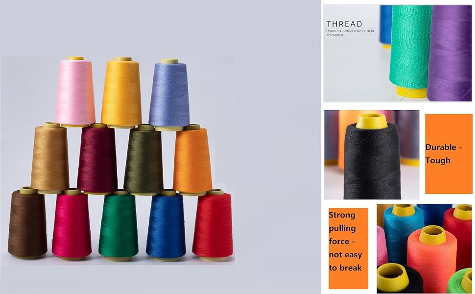 Othmro 1Pcs Polyester Sewing Thread 402 Serger Machine