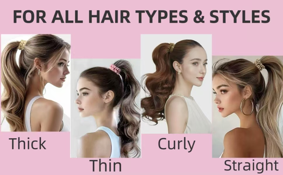 These small mini scrunchies great for all hair types such as sporting parties make up office school
