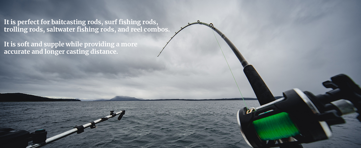 Perfect for both baitcaster rod, surf fishing rod, trolling rod, saltwater fishing rod 