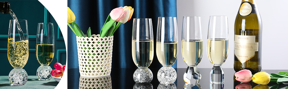 champagne glasses