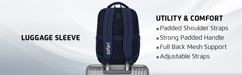 Safari Forge 34L Laptop Backpack, 3 compartments, Raincover, Antitheft pocket, Trolley Sleeve, Organizer, Bottle holder, Front pocket, College bag, school bag, Formal backpack 10 .