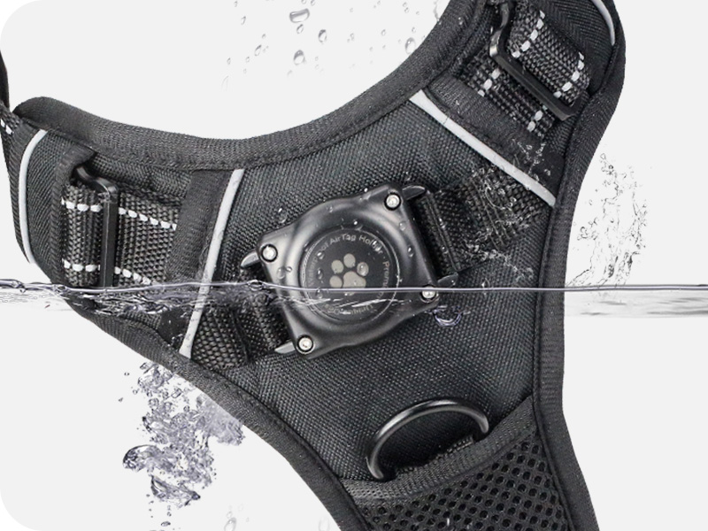 airtag dog harness integrated waterproof apple air tag holder dogs vest harnesses no-pull harness l