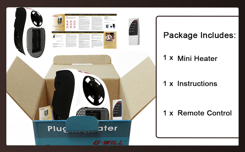 Plug in Heater 500W (White), 15p per Hour Running Cost, Ceramic Mini Portable Electric Space Fan