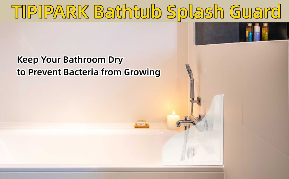 TIPIPARK 2 Pieces Shower Splash Guard Shower Corner Water