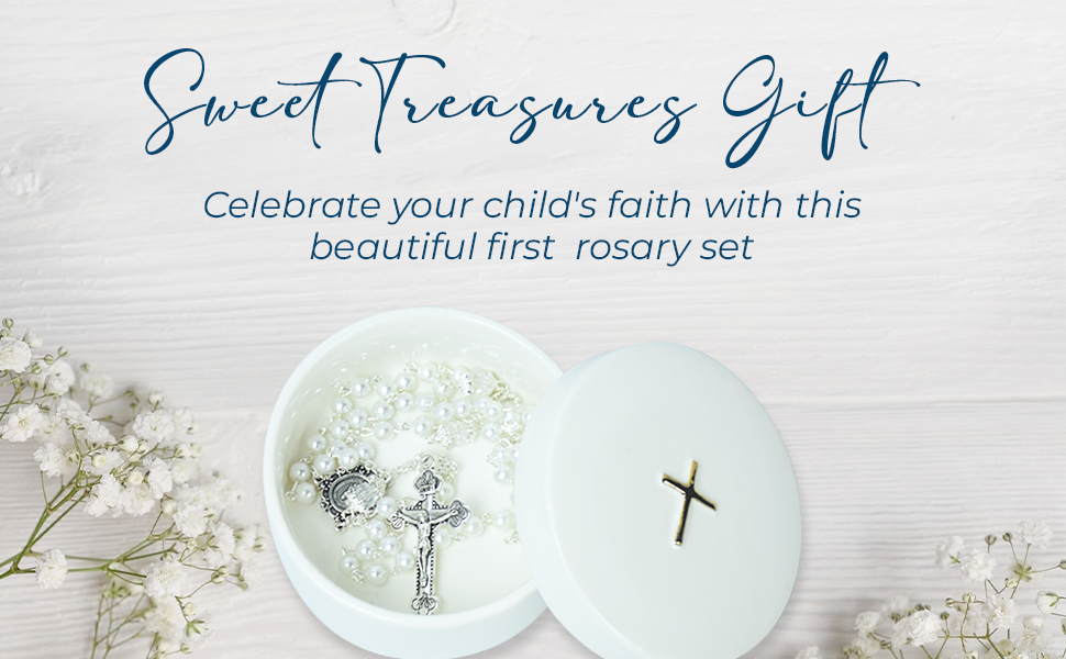 boys my first baby rosary keepsake box catholic baptism girls baptism gifts classic porcelain 