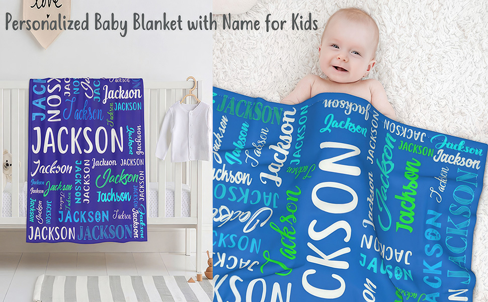 HOMINKER Personalized Blanket for Kids Adults Personalized