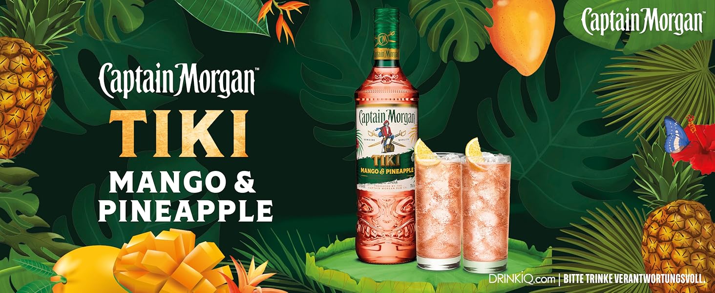 Captain Tiki Köstlichfruchtiger, aromatischer Rum mit Ananas und MangoGeschmack