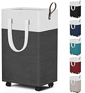 HomeHacks 75L Rolling Laundry Basket with Wheels, Collapsible & Waterproof Laundry Hamper, Mobile...