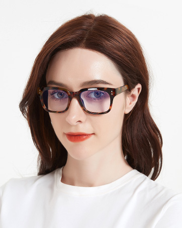 Women blue light reading glasses relieve eyestrain headache for reading phone working writing