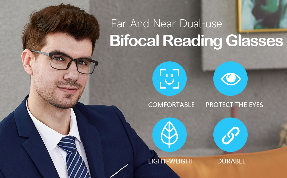 Bifocal reading glasses for men, mens bifocal reader