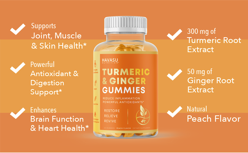Amazon.com: Turmeric and Ginger Gummies | Support Joint Health - Turmeric And Ginger Gummies Weight Loss
