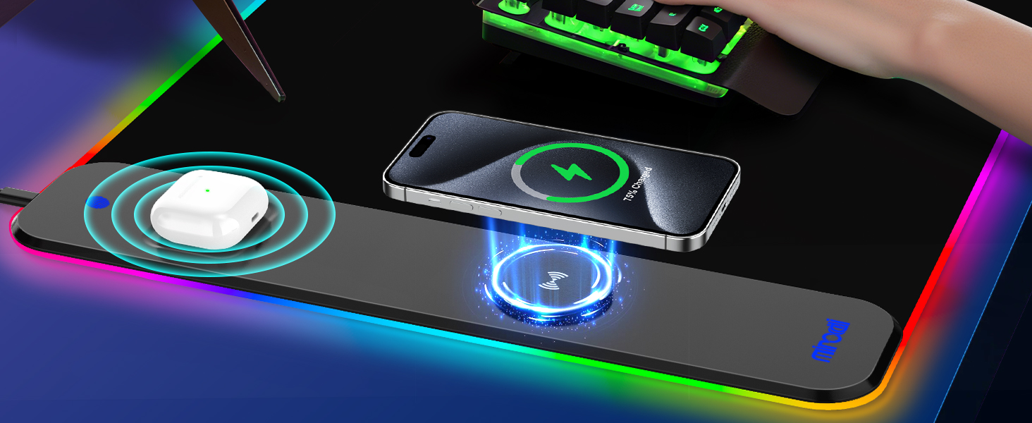 wireless charging mouse pad