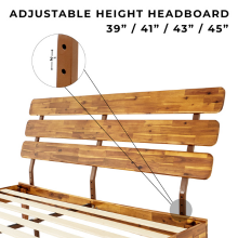 Afbeelding toont het verstelbare hoofdeinde van ons platformbedframe king voor persoonlijk comfort