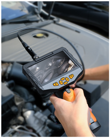 Dual Lens Articulating Inspection Camera, Teslong 4.5'' IPS Endoscope Inspection Camera with Articulated Probe, Flexible Borescope with Light for Wall/Automotive/Engine Inspect (1.55 Meter/8.5mm) 17 NTS300 endoscope