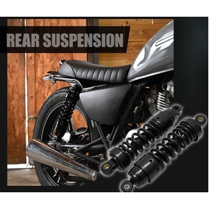 Amazon | SR400 対応 SR500 対応 リア サスペンション ブラック