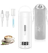Portable Electric Kettle, 350Ml Small Travel Kettle, 304 Stainless Steel Mini Tea Kettle Water Bo...