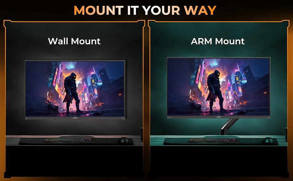 Wall mount monitor, ARM mount monitor