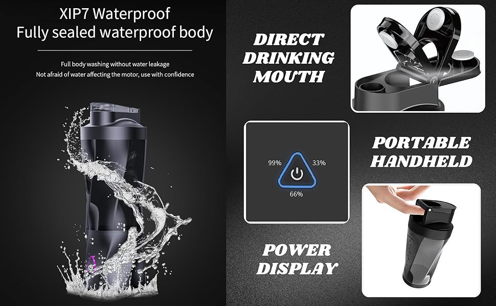 Portable Juicer Blender, USB Rechargeable Smoothie Maker with 6 Upgraded Blades and 6000mAh Battery