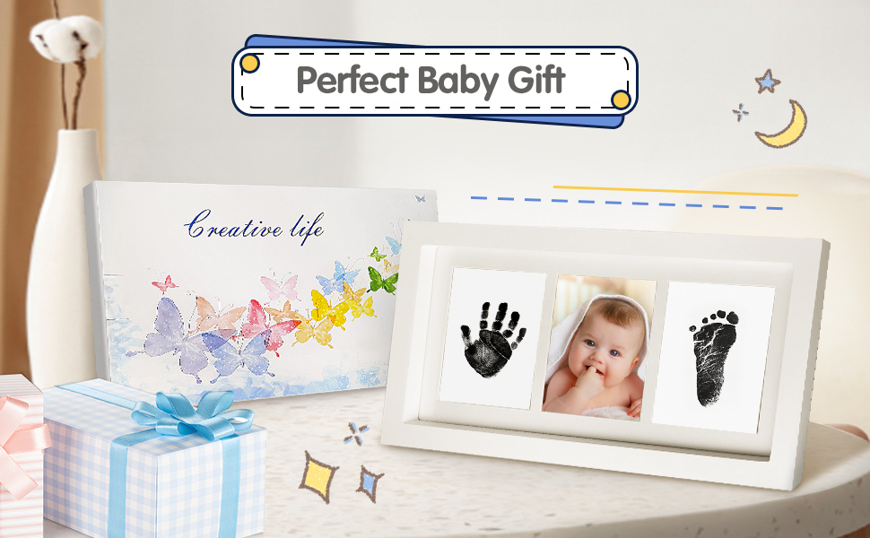 Baby Handprint and Footprint Photo Frame Kit