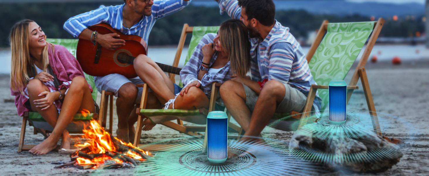 Pairing dual stereo Bluetooth speakers for loud stunning and immersive surround sound.