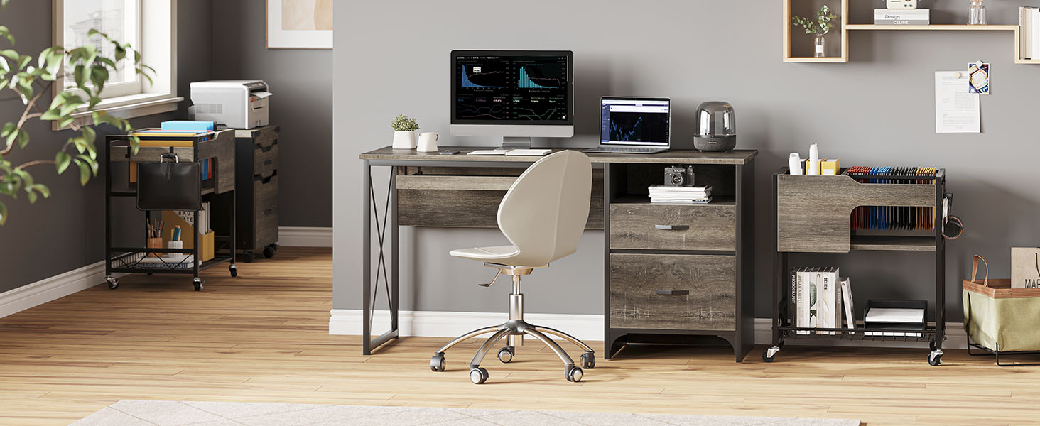 Bestier Rolling File Cart with Wheels Hanging Files, Legal