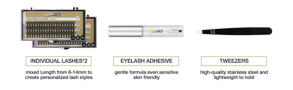 cluster lashes individual lashes